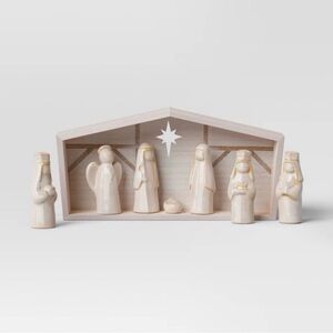 8pc Christmas Ceramic Nativity Set - Wondershop